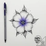 Tattoo sketch periwinkle flower, tattoo sketc… – tattoo sketch (№1759725678_0, 06.10.2025 04:41) — tattoovalue.net