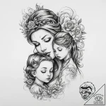 Tattoo sketch mother and child, tattoo sketch… – tattoo sketch (№1759726113_0, 06.10.2025 04:48) — tattoovalue.net