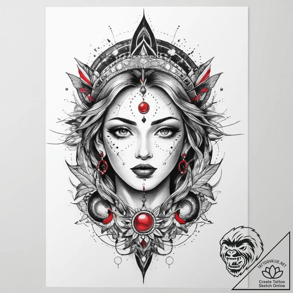 Tattoo sketch divine aura, artistic tattoo sk... - tattoo sketch (№1759726780_0, 06.10.2025 04:59) — tattoovalue.net