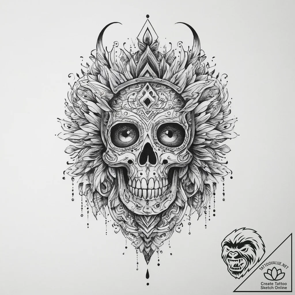 Tattoo sketch sky, ink illustration for tatto... - tattoo sketch (№1759727430_0, 06.10.2025 05:10) — tattoovalue.net
