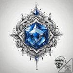 Tattoo sketch sapphire, concept art for tatto… – tattoo sketch (№1759728515_0, 06.10.2025 05:28) — tattoovalue.net