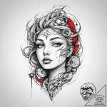 Tattoo sketch celestial bodies with a person,… – tattoo sketch (№1759728730_0, 06.10.2025 05:32) — tattoovalue.net