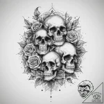 Tattoo sketch nightmare, tattoo line art, chi… – tattoo sketch (№1759729162_0, 06.10.2025 05:39) — tattoovalue.net