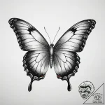 Tattoo sketch butterfly wing, concept art for… – tattoo sketch (№1759729379_0, 06.10.2025 05:42) — tattoovalue.net