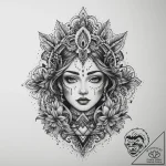 Tattoo sketch mirage, tattoo flash sheet desi… – tattoo sketch (№1759731122_0, 06.10.2025 06:12) — tattoovalue.net