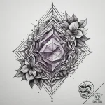 Tattoo sketch amethyst, tattoo line art, clea… – tattoo sketch (№1759731340_0, 06.10.2025 06:15) — tattoovalue.net