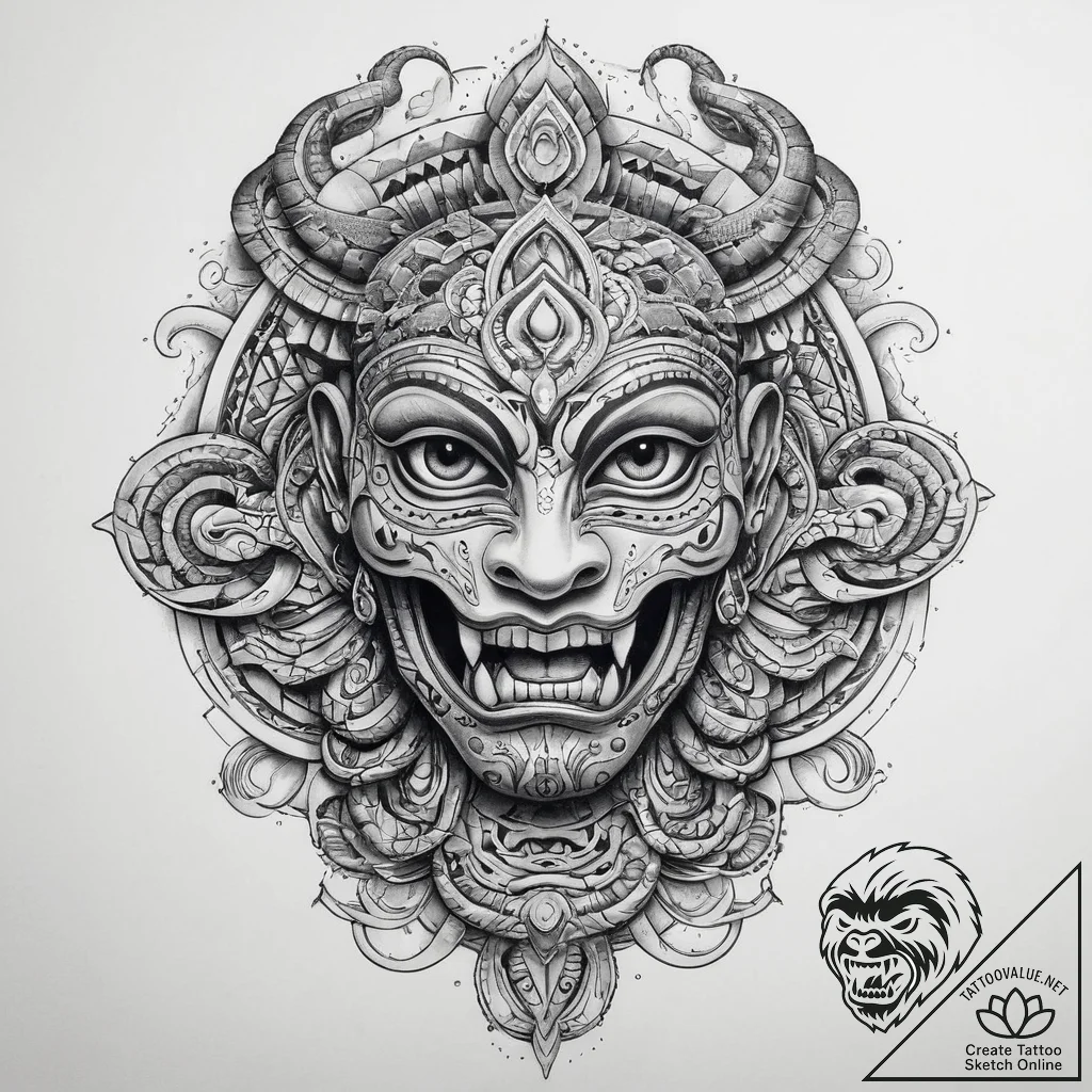 Tattoo sketch aztec serpent god, tattoo flash... - tattoo sketch (№1759732435_0, 06.10.2025 06:33) — tattoovalue.net