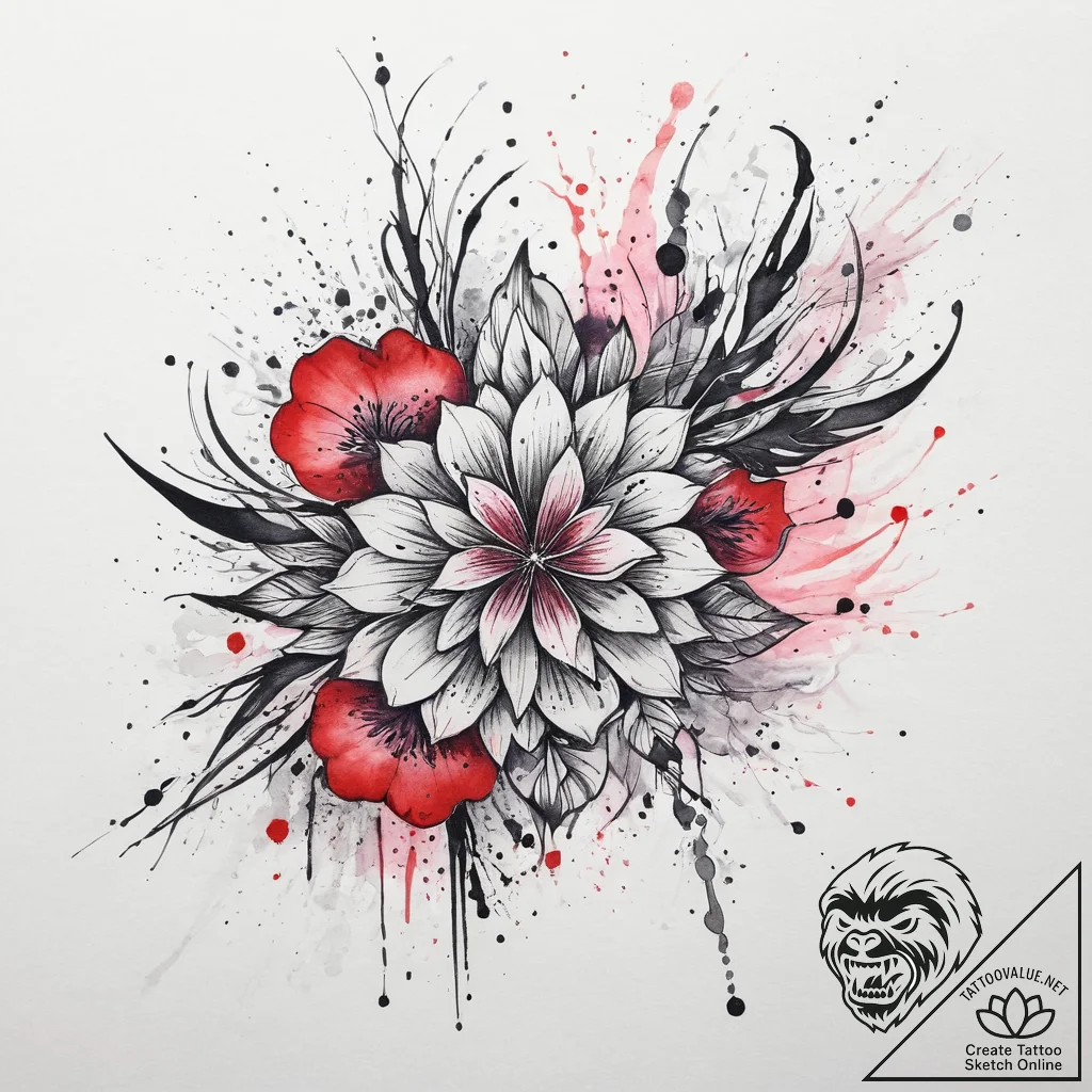 Tattoo sketch pink, tattoo sketch design, fin... - tattoo sketch (№1759733302_0, 06.10.2025 06:48) — tattoovalue.net