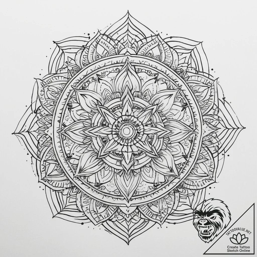 Tattoo sketch yellow, ink illustration for ta... - tattoo sketch (№1759733519_0, 06.10.2025 06:51) — tattoovalue.net