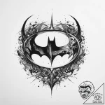 Tattoo sketch batman logo, ink illustration f… – tattoo sketch (№1759734392_0, 06.10.2025 07:06) — tattoovalue.net