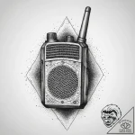 Tattoo sketch walkie-talkie, artistic tattoo… – tattoo sketch (№1759734825_0, 06.10.2025 07:13) — tattoovalue.net