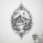 Tattoo sketch desert – tattoo sketch (№1759735691_0, 06.10.2025 07:28) — tattoovalue.net
