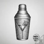 Tattoo sketch bartender cocktail shaker, tatt… – tattoo sketch (№1759736123_0, 06.10.2025 07:35) — tattoovalue.net