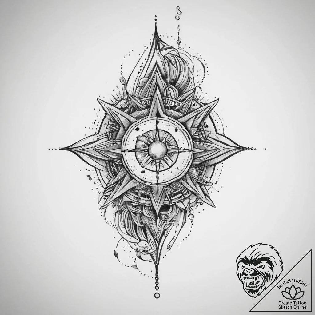 Tattoo sketch cosmic representation, tattoo s... - tattoo sketch (№1759736703_0, 06.10.2025 07:45) — tattoovalue.net