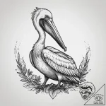 Tattoo sketch puns a pelican that says “i’m a… – tattoo sketch (№1759736933_0, 06.10.2025 07:48) — tattoovalue.net