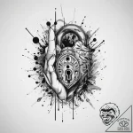 Tattoo hands with a lock, artistic tattoo ske… – tattoo sketch (№1759737150_0, 06.10.2025 07:52) — tattoovalue.net