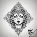 Tattoo sketch divine character, tattoo flash… – tattoo sketch (№1759738449_0, 06.10.2025 08:14) — tattoovalue.net