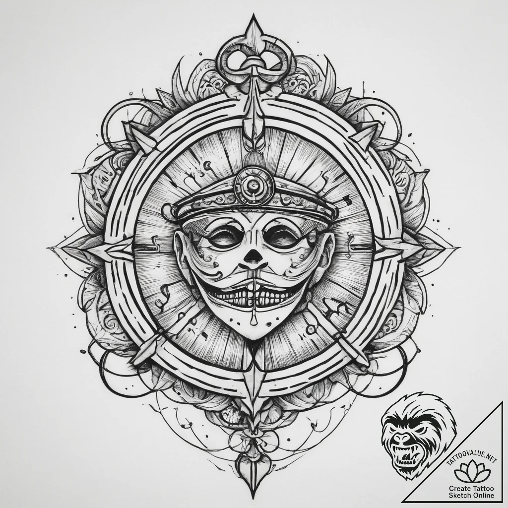 Tattoo sketch town, concept art for tattoo, b... - tattoo sketch (№1759739106_0, 06.10.2025 08:25) — tattoovalue.net