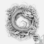 Tattoo sketch sacred kingdom, tattoo flash sh… – tattoo sketch (№1759739540_0, 06.10.2025 08:32) — tattoovalue.net