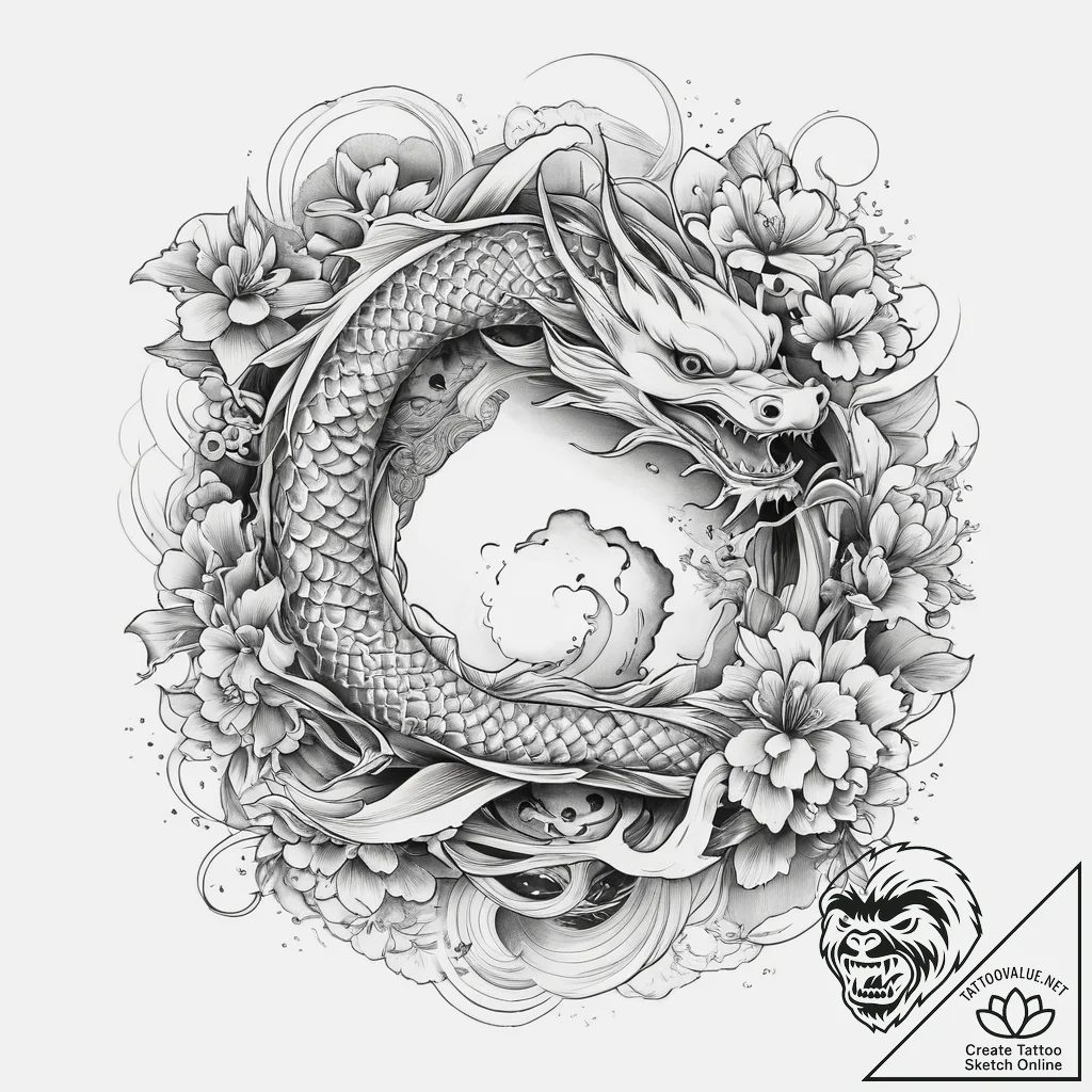 Tattoo sketch sacred kingdom, tattoo flash sh... - tattoo sketch (№1759739540_0, 06.10.2025 08:32) — tattoovalue.net