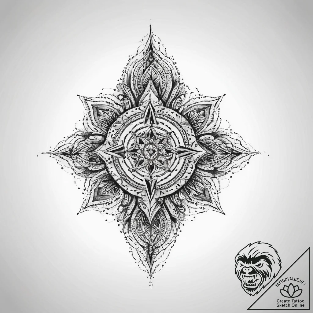 Tattoo sketch sacred soul, concept art for ta... - tattoo sketch (№1759739758_0, 06.10.2025 08:35) — tattoovalue.net