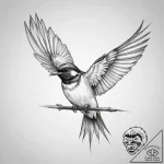 Tattoo sketch cave swallow – tattoo sketch (№1759740192_0, 06.10.2025 08:43) — tattoovalue.net