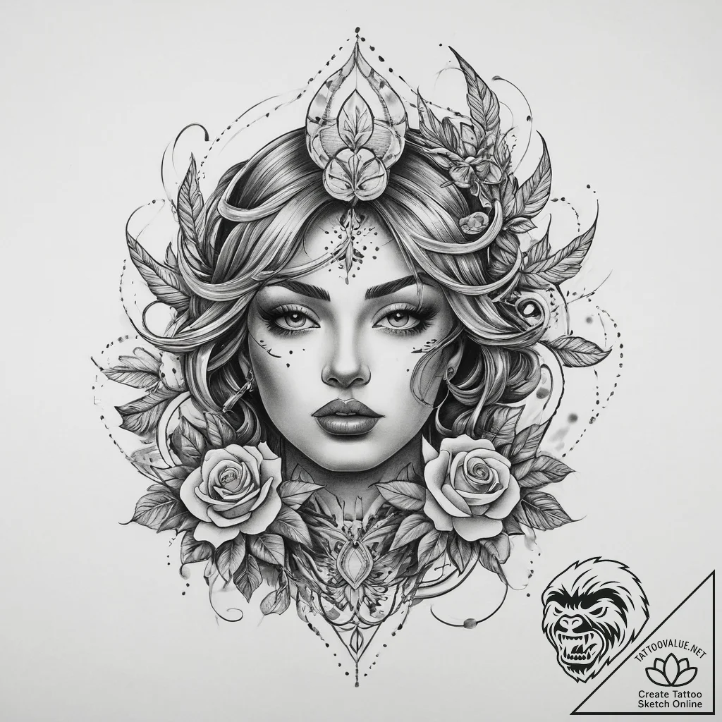 Tattoo sketch divine existence, tattoo line a... - tattoo sketch (№1759740625_0, 06.10.2025 08:50) — tattoovalue.net