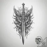 Tattoo sketch hieroglyphic symbol for “war” w… – tattoo sketch (№1759740842_0, 06.10.2025 08:54) — tattoovalue.net