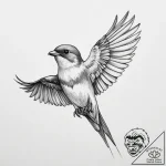 Tattoo sketch sand martin – tattoo sketch (№1759741060_0, 06.10.2025 08:57) — tattoovalue.net