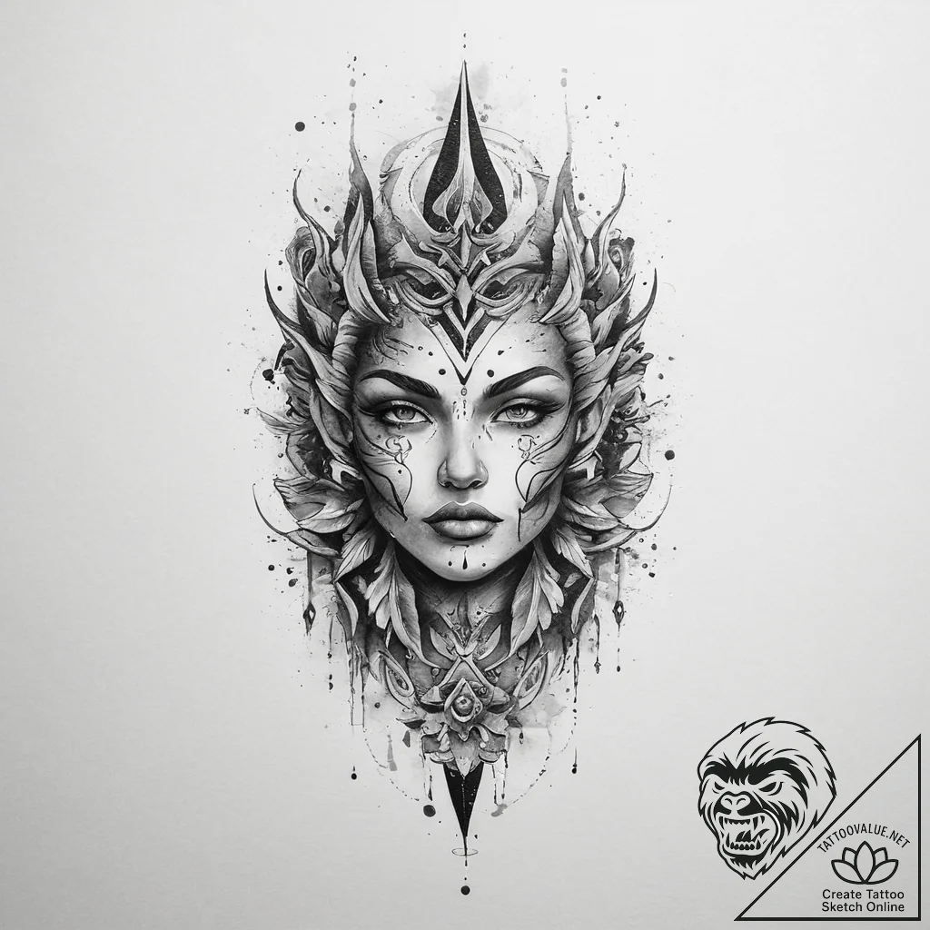 Tattoo sketch energy, artistic tattoo sketch,... - tattoo sketch (№1759742363_0, 06.10.2025 09:19) — tattoovalue.net