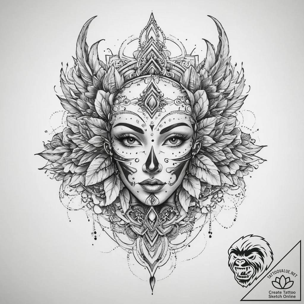 Tattoo sketch copper - tattoo sketch (№1759743030_0, 06.10.2025 09:30) — tattoovalue.net
