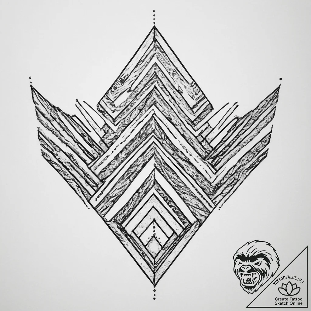 Tattoo sketch chevron - tattoo sketch (№1759743901_0, 06.10.2025 09:45) — tattoovalue.net