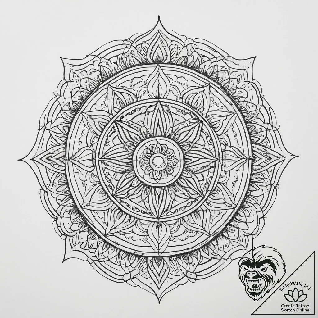 Tattoo sketch sacred representation, tattoo l... - tattoo sketch (№1759744998_0, 06.10.2025 10:03) — tattoovalue.net