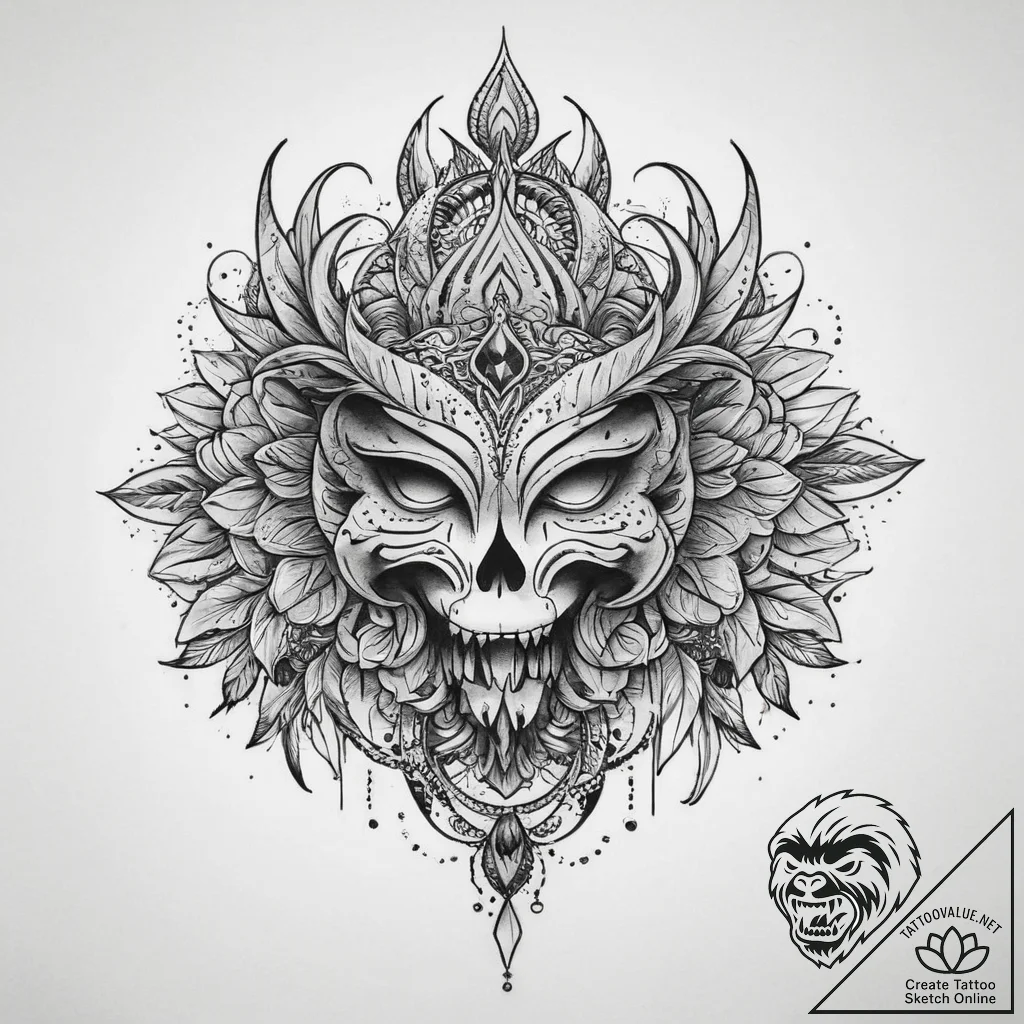 Tattoo sketch dark, tattoo sketch design, on... - tattoo sketch (№1759745221_0, 06.10.2025 10:07) — tattoovalue.net