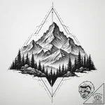 Tattoo sketch mountain, concept art for tatto… – tattoo sketch (№1759745443_0, 06.10.2025 10:10) — tattoovalue.net