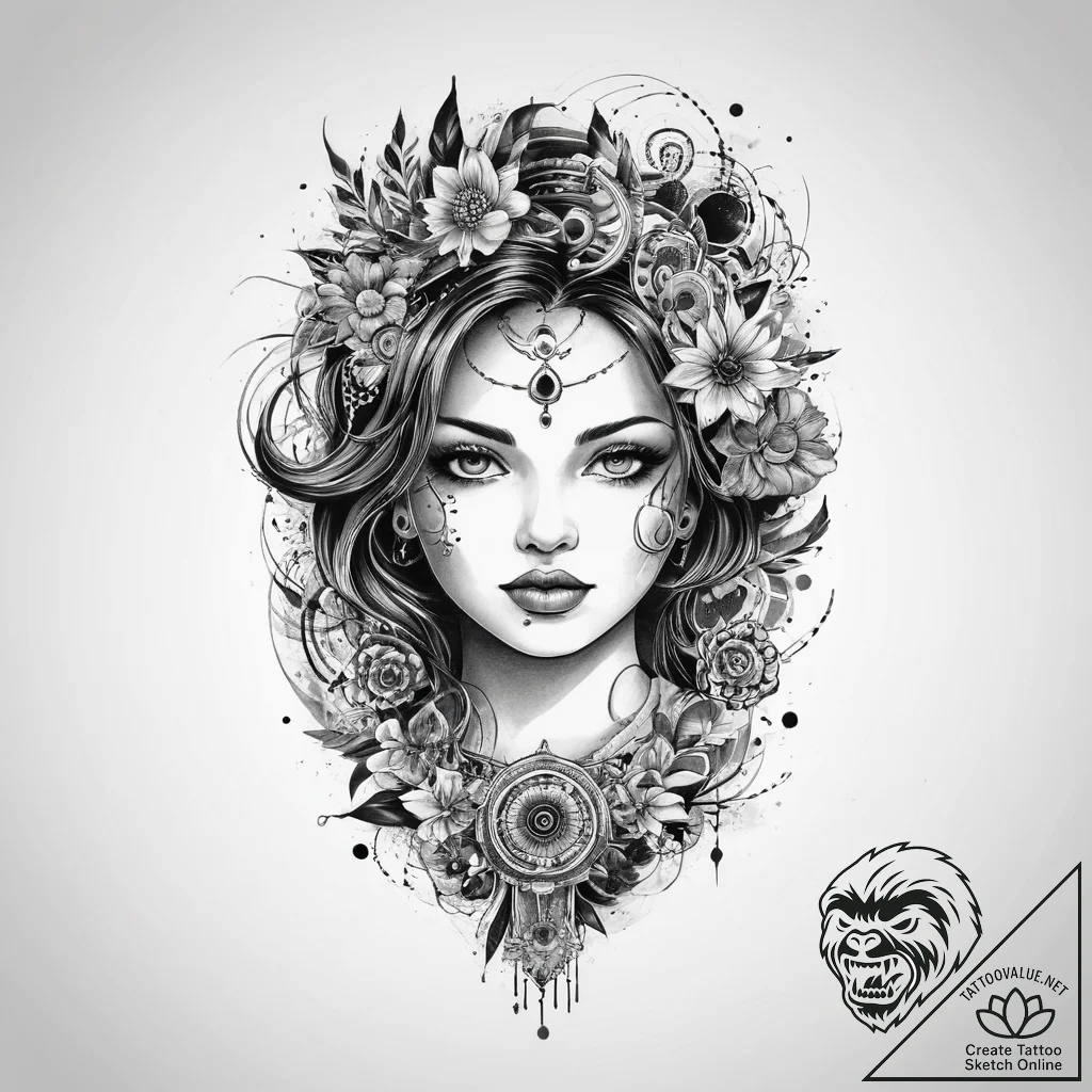 Tattoo sketch space, ink illustration for tat... - tattoo sketch (№1759747179_0, 06.10.2025 10:39) — tattoovalue.net