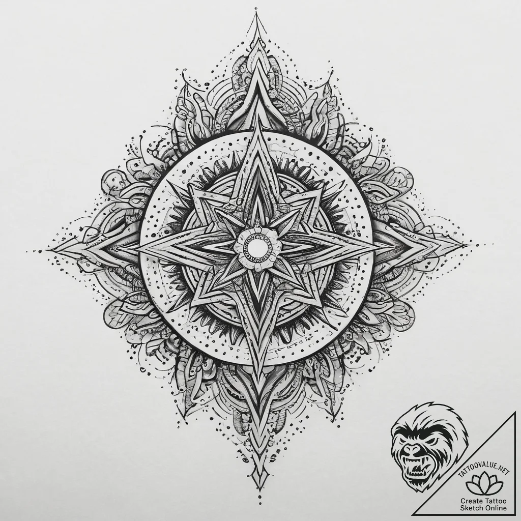 Tattoo sketch cosmic creation, tattoo flash s... - tattoo sketch (№1759747625_0, 06.10.2025 10:47) — tattoovalue.net