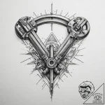 Tattoo sketch engineer bridge and wrench, tat… – tattoo sketch (№1759747843_0, 06.10.2025 10:50) — tattoovalue.net