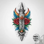 Tattoo sketch узор в виде ножа, tattoo sketch… – tattoo sketch (№1759751109_0, 06.10.2025 11:45) — tattoovalue.net