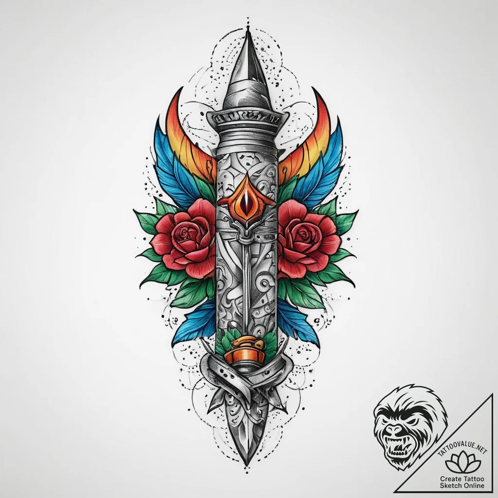 Tattoo sketch узор в виде ножа, tattoo sketch... - tattoo sketch (№1759751109_0, 06.10.2025 11:45) — tattoovalue.net