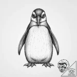 Tattoo sketch puns a penguin that says “i’m a… – tattoo sketch (№1759751984_0, 06.10.2025 11:59) — tattoovalue.net