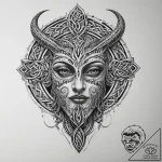 Tattoo sketch celtic mythology, tattoo line a… – tattoo sketch (№1759752419_0, 06.10.2025 12:06) — tattoovalue.net