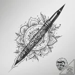 Tattoo sketch artist paintbrush and palette,… – tattoo sketch (№1759752855_0, 06.10.2025 12:14) — tattoovalue.net
