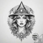 Tattoo sketch witch tattoo, tattoo line art,… – tattoo sketch (№1759753735_0, 06.10.2025 12:28) — tattoovalue.net