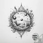 Tattoo sketch cosmic soil – tattoo sketch (№1759753952_0, 06.10.2025 12:32) — tattoovalue.net