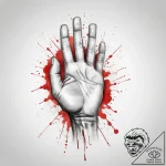 Tattoo sketch hands with a letter, concept ar… – tattoo sketch (№1759754603_0, 06.10.2025 12:43) — tattoovalue.net