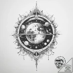 Tattoo sketch cosmic land – tattoo sketch (№1759755470_0, 06.10.2025 12:57) — tattoovalue.net