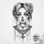 Tattoo sketch doll making a marionette, tatto… – tattoo sketch (№1759755909_0, 06.10.2025 13:05) — tattoovalue.net