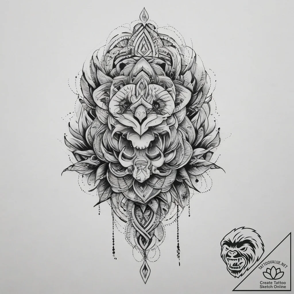 Tattoo sketch braid, concept art for tattoo,... - tattoo sketch (№1759757212_0, 06.10.2025 13:26) — tattoovalue.net