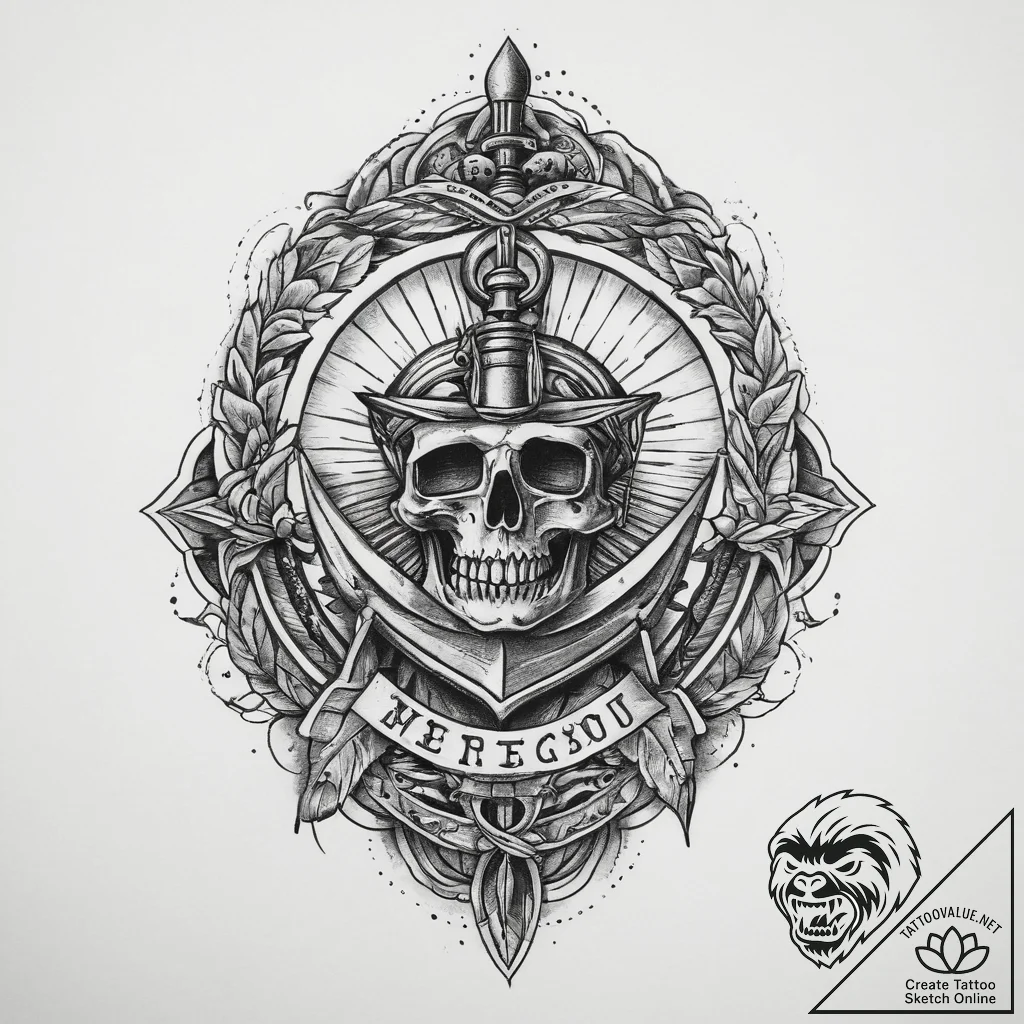 Tattoo sketch ancient artifact, tattoo flash... - tattoo sketch (№1759757864_0, 06.10.2025 13:37) — tattoovalue.net